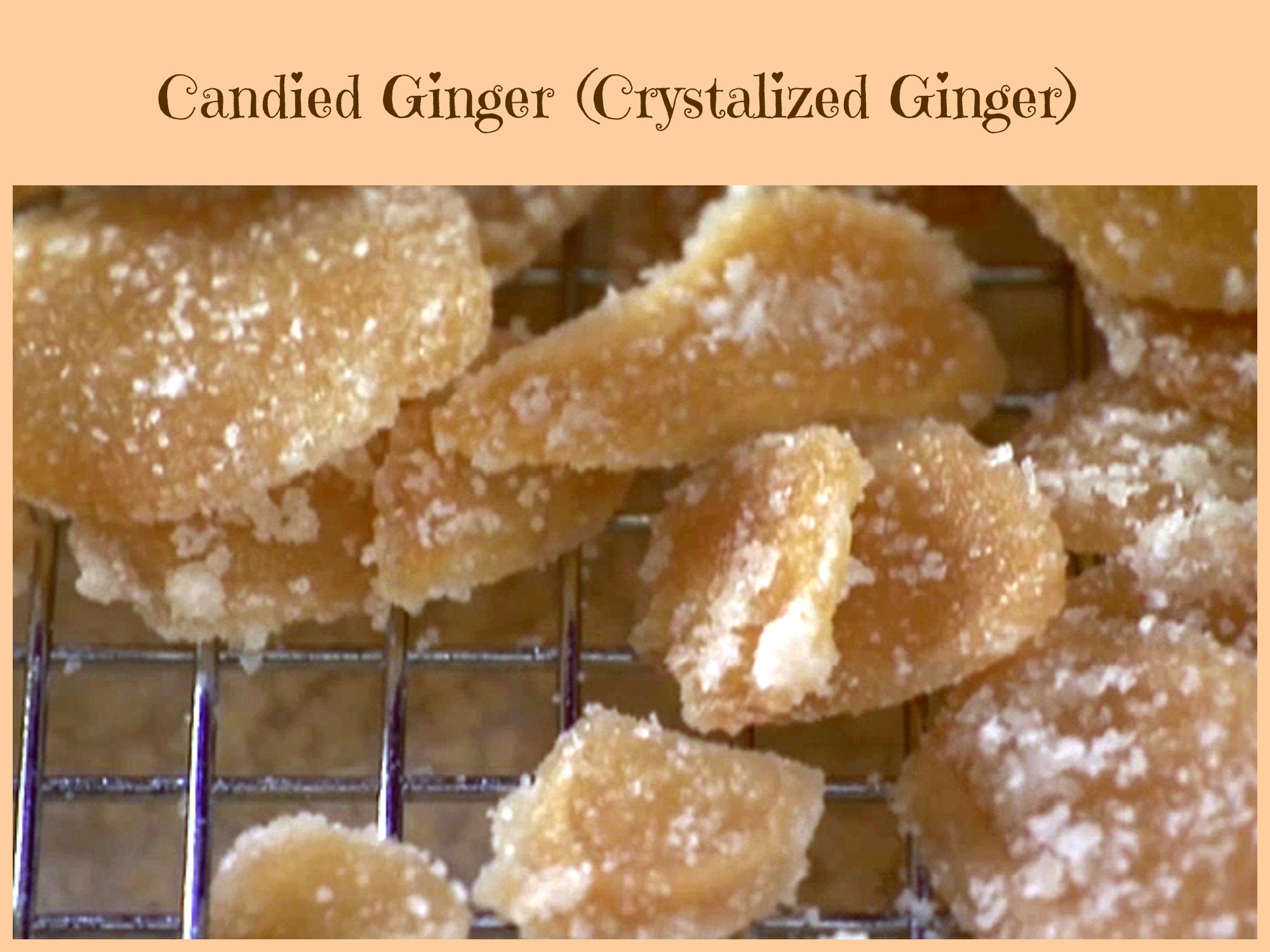 How to make candied ginger with The Cookie Elf