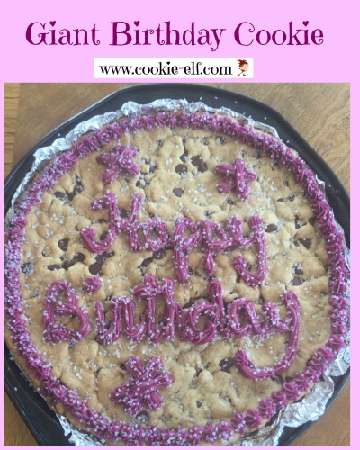 Giant Birthday Cookie from The Cookie Elf: easier than birthday cake!