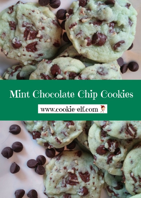 Mint Chocolate Chip Cookies from The Cookie Elf