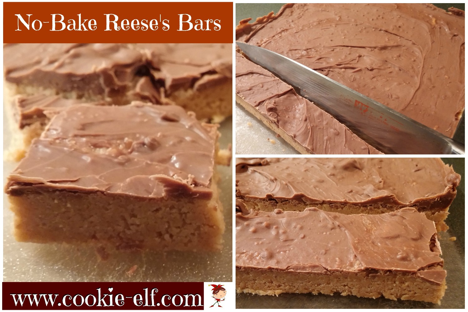 No-Bake Reese's Bars from The Cookie Elf