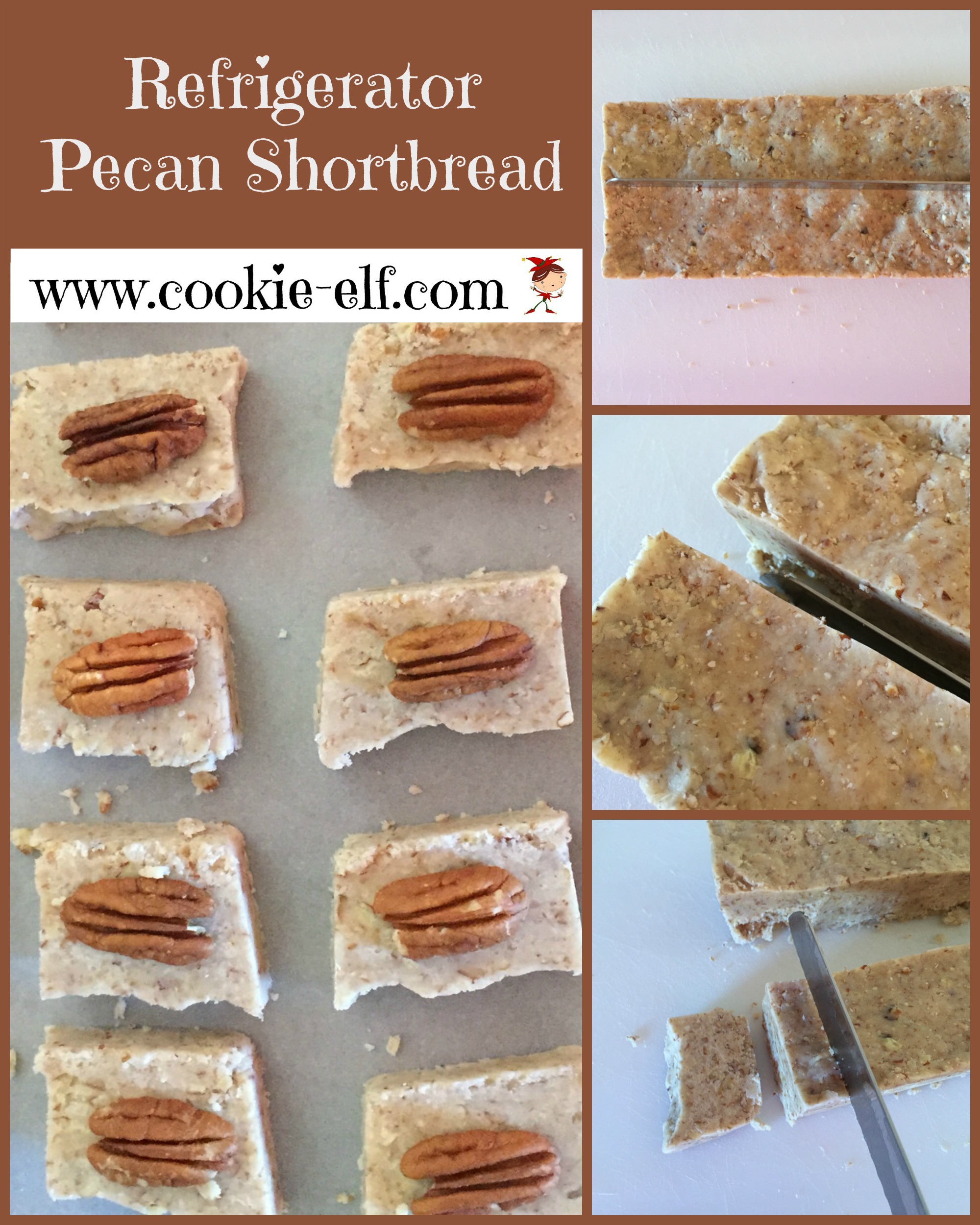 Refrigerator Pecan Shortbread from The Cookie Elf