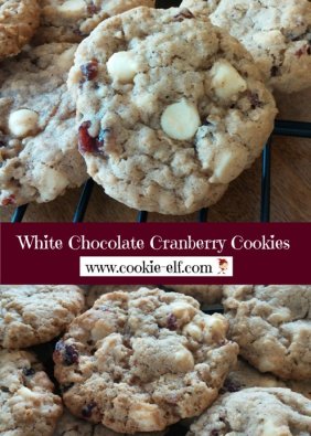 White Chocolate Chip Cranberry Cookies with The Cookie Elf