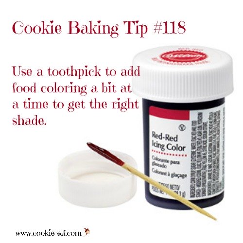 Tips for using food coloring in cookie dough with The Cookie Elf
