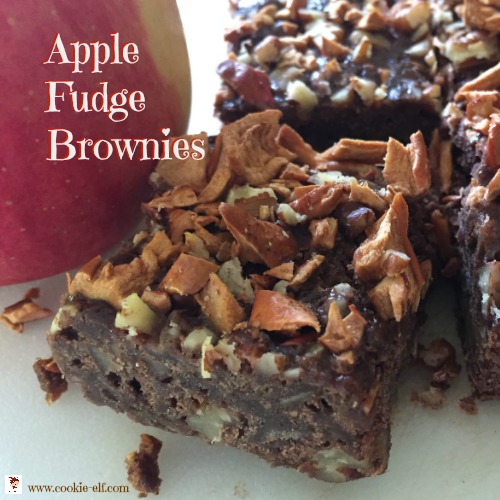 Apple Fudge Brownies with The Cookie Elf