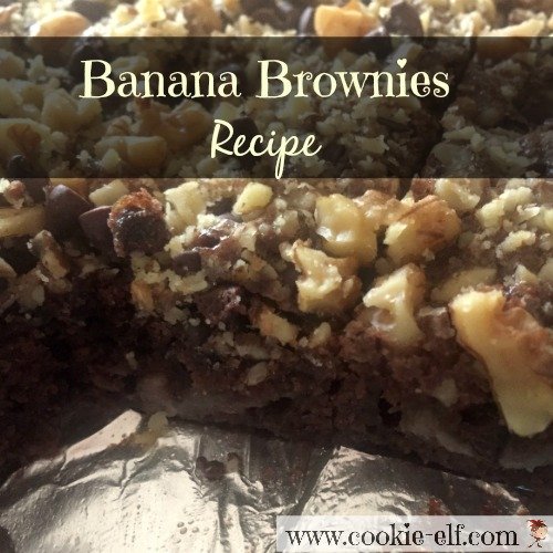 Banana Brownies Recipe with The Cookie Elf