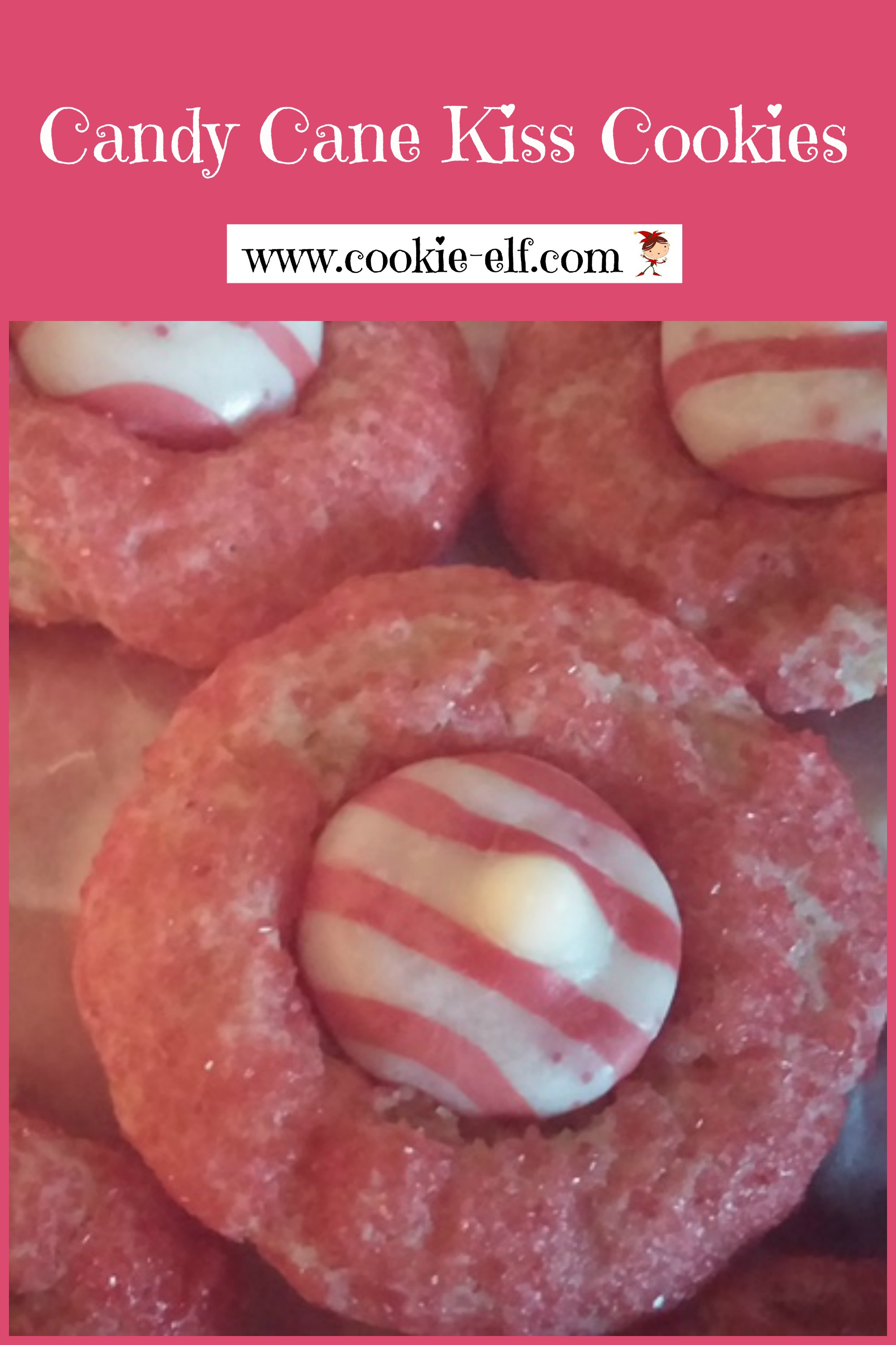 Candy Cane Kiss Cookies from The Cookie Elf