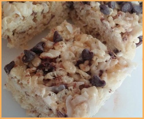 Chocolate Chip Rice Krispie Treats from The Cookie Elf