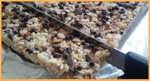 Chocolate Chip Rice Krispie Treats from The Cookie Elf