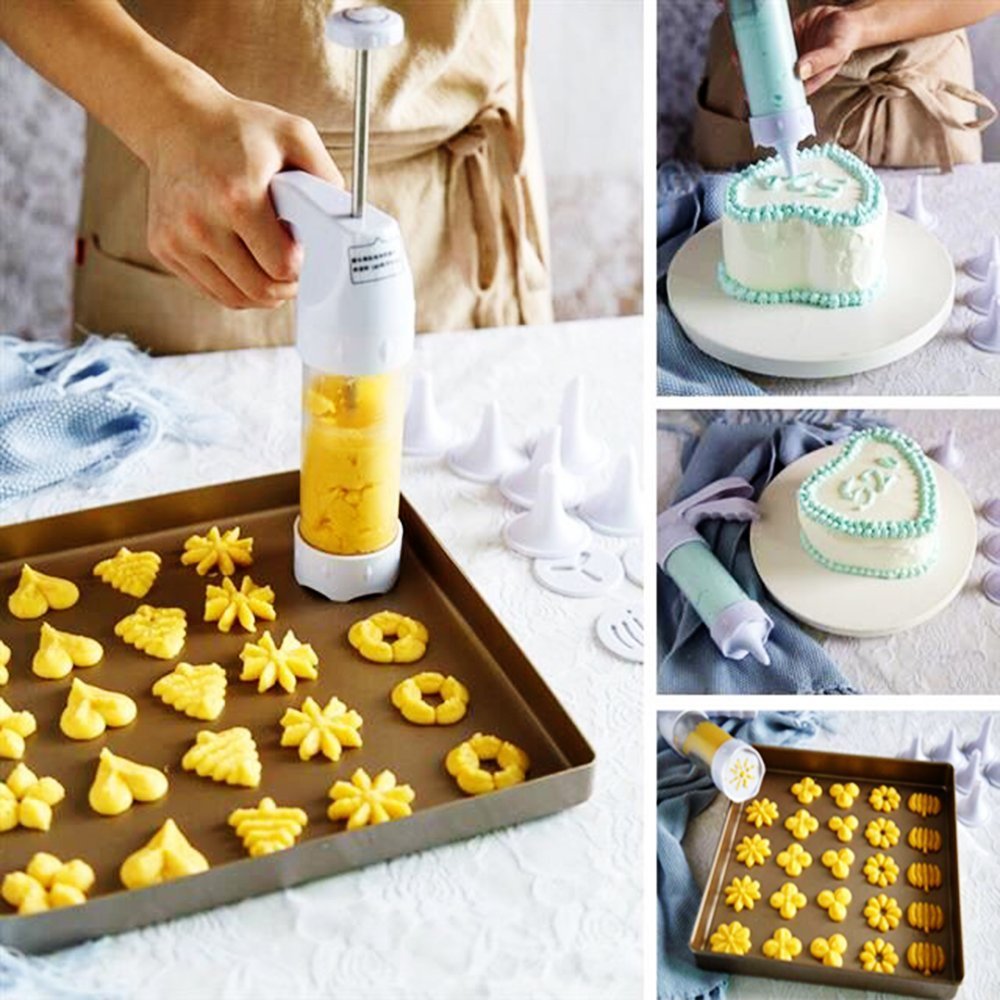Pressed cookies are made with a cookie gun, also called a cookie press. With The Cookie Elf.