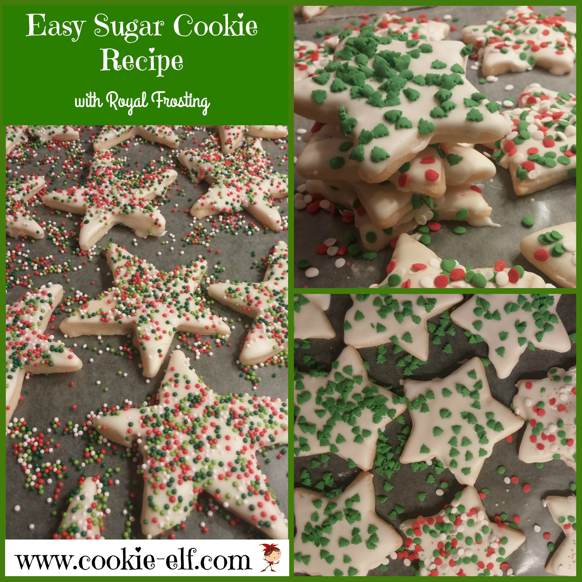 Easy Sugar Cookie Recipe with Royal Frosting from The Cookie Elf