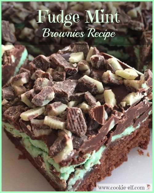 Fudge Mint Brownies recipe with The Cookie Elf