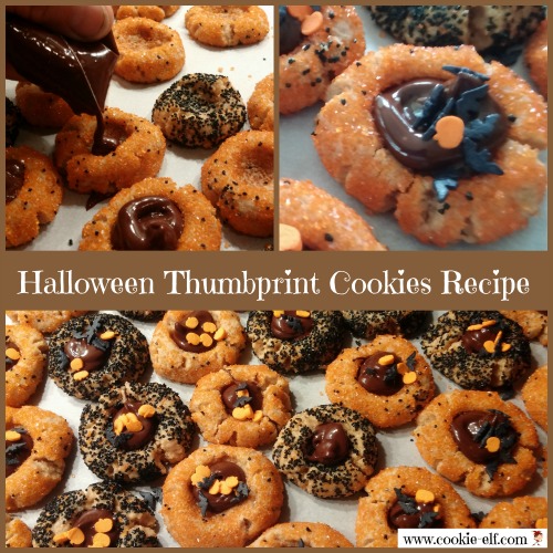 Halloween Thumbprint Cookies Recipe from The Cookie Elf