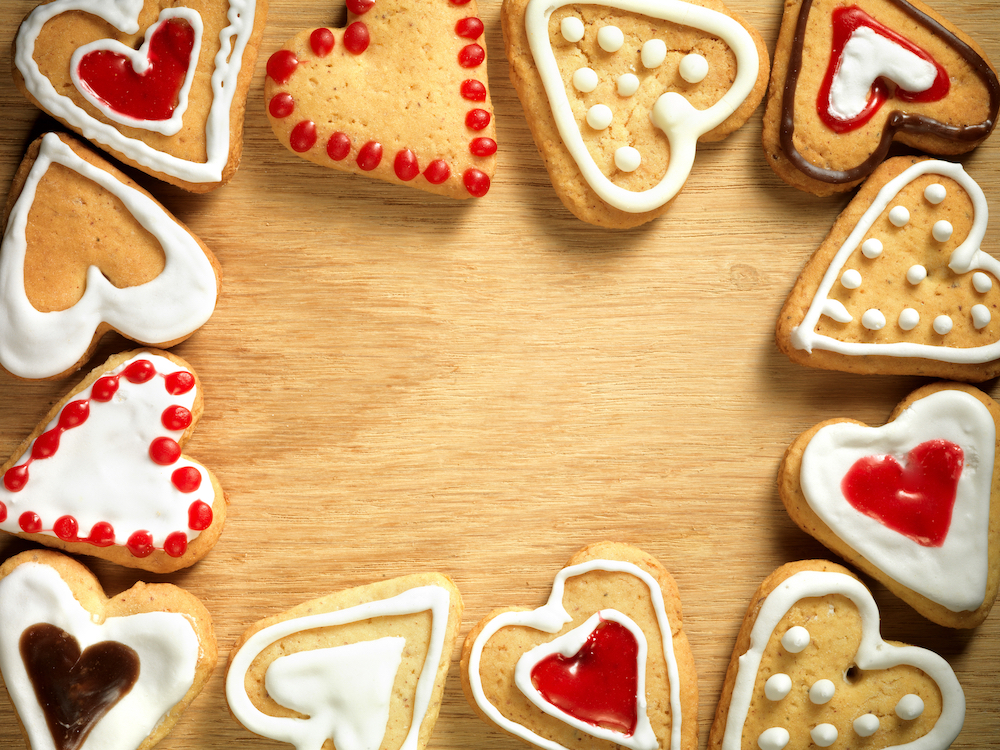 Valentine cookies: all kinds of easy cookie recipes are great for Valentines - sugar cookies, chocolate cookies and brownies, cherry cookies