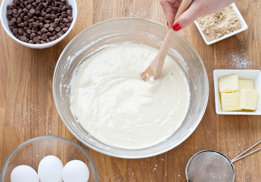 Cookie dough ingredients with The Cookie Elf