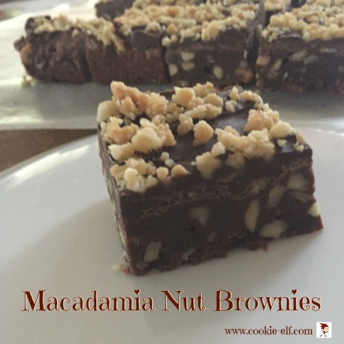 Macadamia Nut Brownies with The Cookie Elf