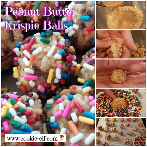 Peanut Butter Krispie Balls from The Cookie Elf