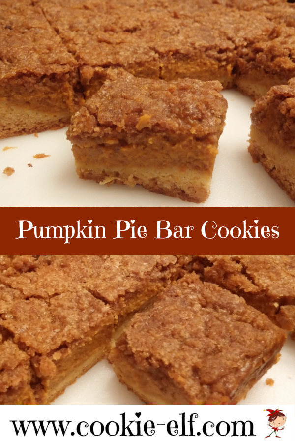 Pumpkin Pie Bar Cookies with The Cookie Elf #EasyCookieRecipe #BakingTips