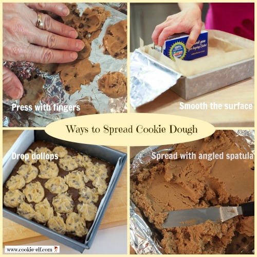 Ways to spread cookie dough from The Cookie Elf